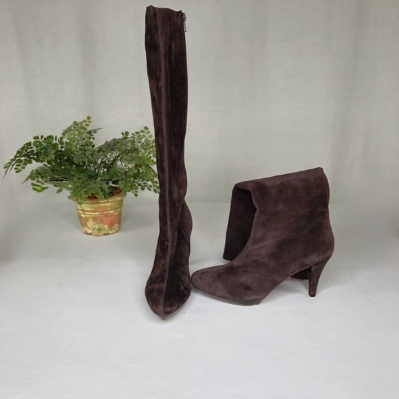 Pura Lopez Shoes - NWOB Pura Lopez Dark Brown Suede Heeled Boots, U.S. Size 7.5